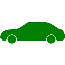 Green junk car that will be towed.
